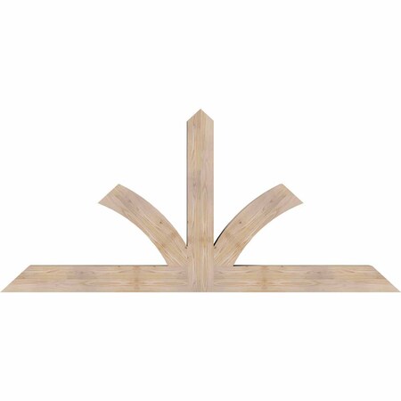 Ekena Millwork Richland Smooth Timber Gable Bracket, Douglas Fir, 84"W x 38"H x 5 1/2"D x 5 1/2"F, 11/12 Pitch GBW084X38X0606RIC00SDF